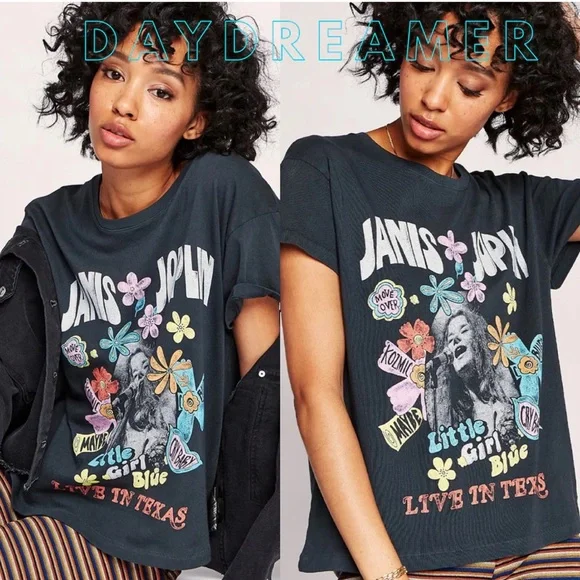 RARE Daydreamer | Janis Joplin Little Girl Blue Tour Tee | Medium - Picture 15 of 16